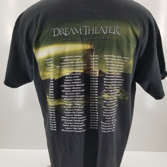 DREAM THEATER "Black Clouds & silver Linings" Concert MENS Tour T-Shirt XL 2009 - Picture 5 of 7